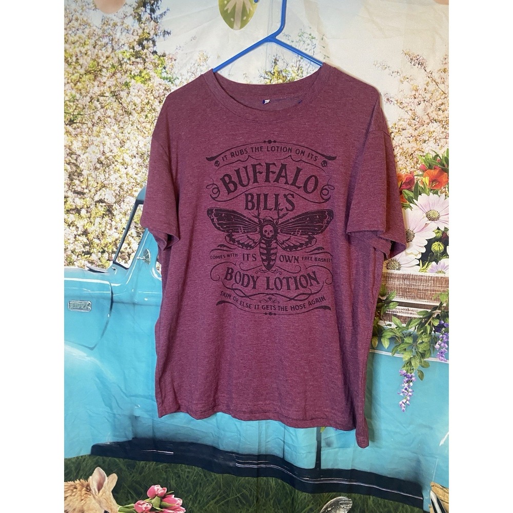 Buffalo Bill's Body Lotion It Rubs Basket Funny Meme Cool Gift Tee T Shirt  2XL